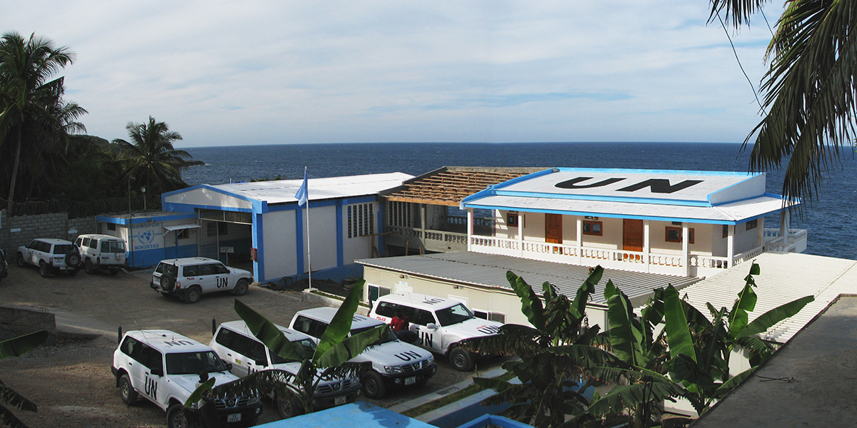 UN peace-keeper complex in Jeremie, Haiti